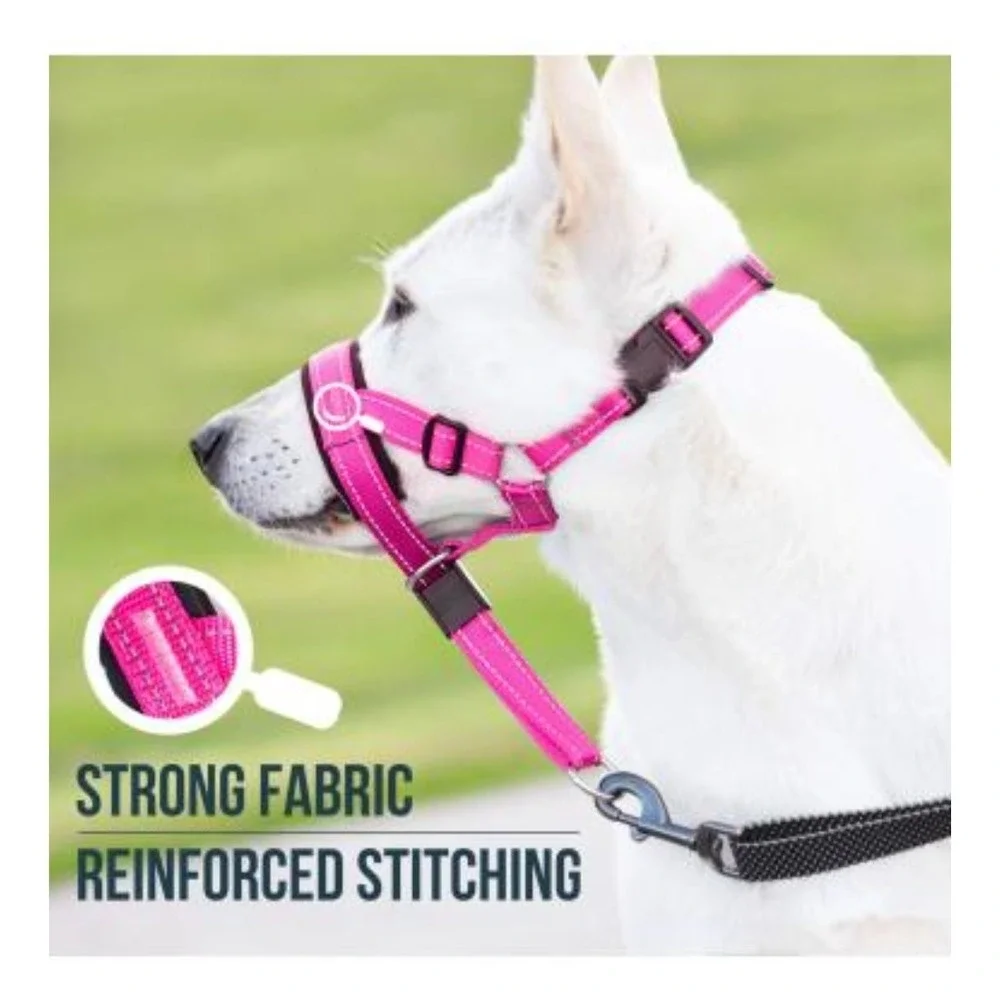 GoodBoy Hot Pink Padded No-Pull Dog Halter Muzzle Size 2 Adjustable Large Dog‎